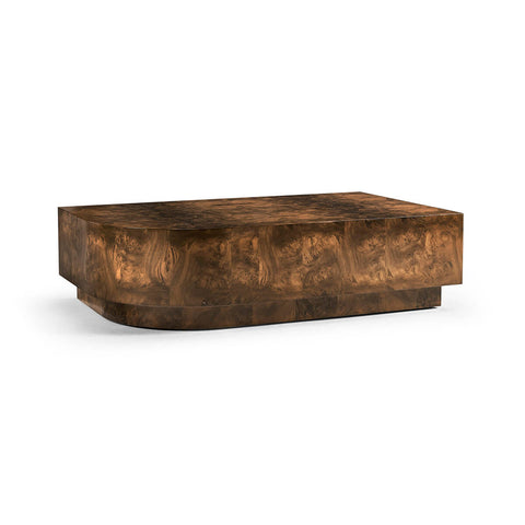 French Modern Burl Wood Coffee Table
