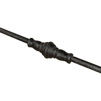 French modern industrial console, rod detail