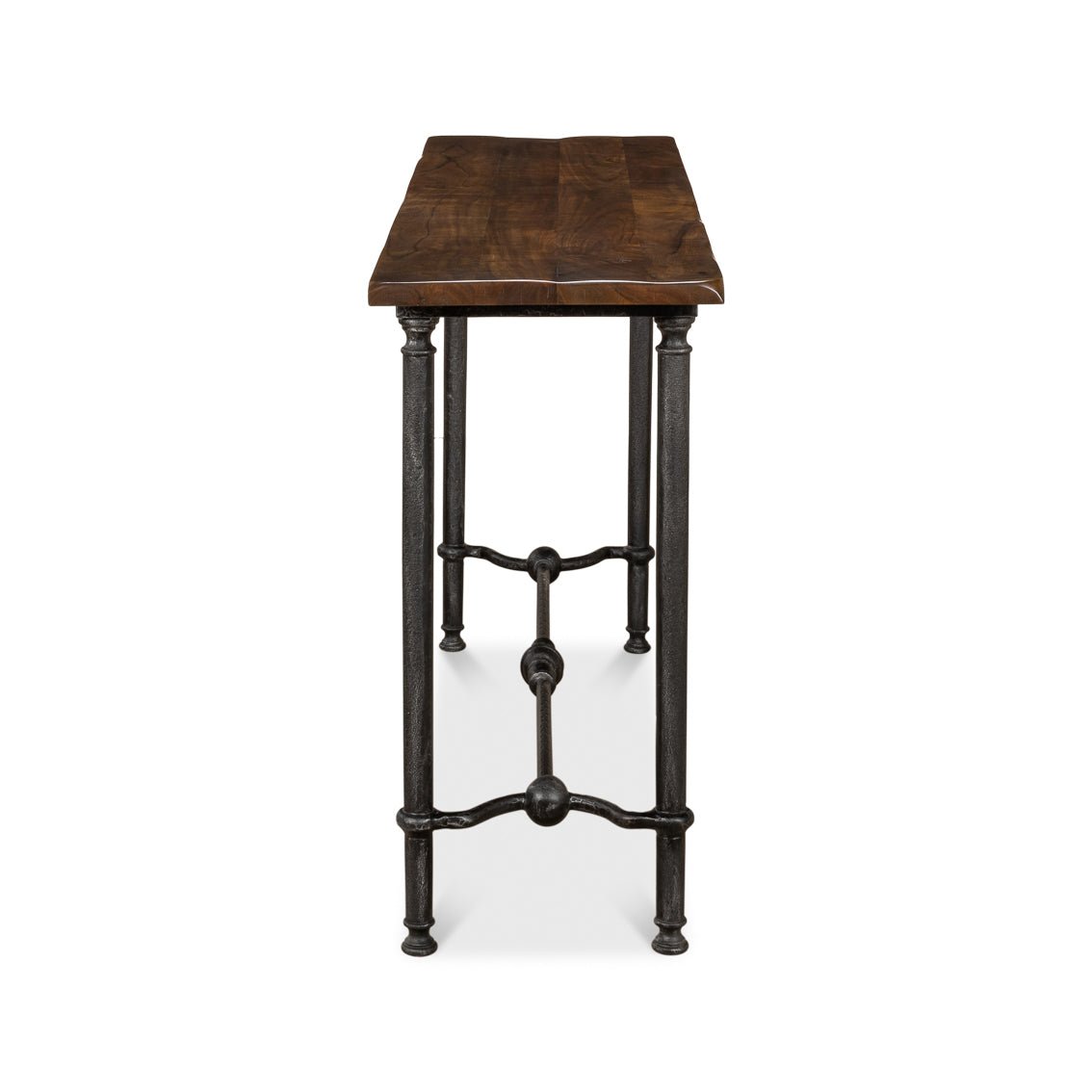 French modern industrial console, side profile