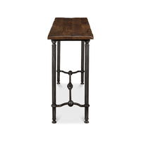 French modern industrial console, side profile