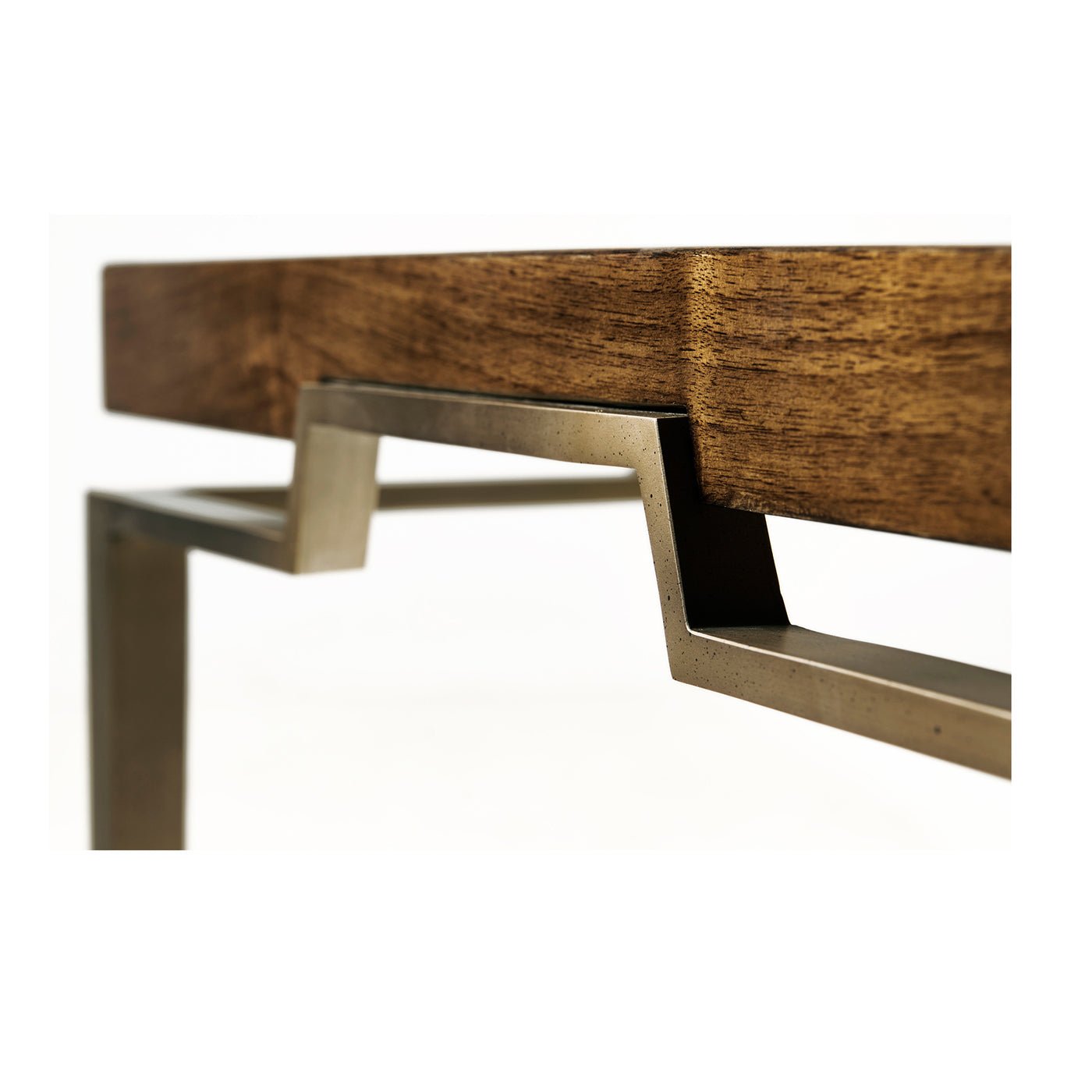 Detailed corner of French modern square end table design