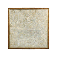 Top view of textured surface on square end table