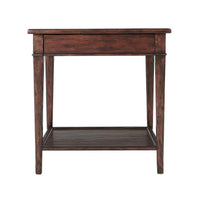 Front view of French Provincial antiqued end table.