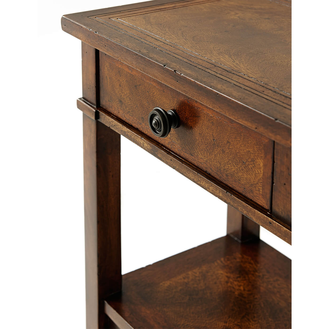 Side view of drawer and table surface detail.