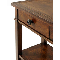 Side view of drawer and table surface detail.