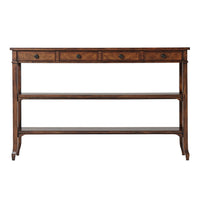 Console table with drawers, front view.