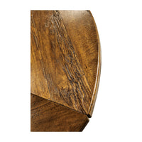 Close-up of wood grain on dining table top.