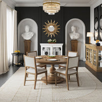 Dining room featuring credenza with dining table.