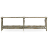 French Provincial bench front view with detailed legs.
