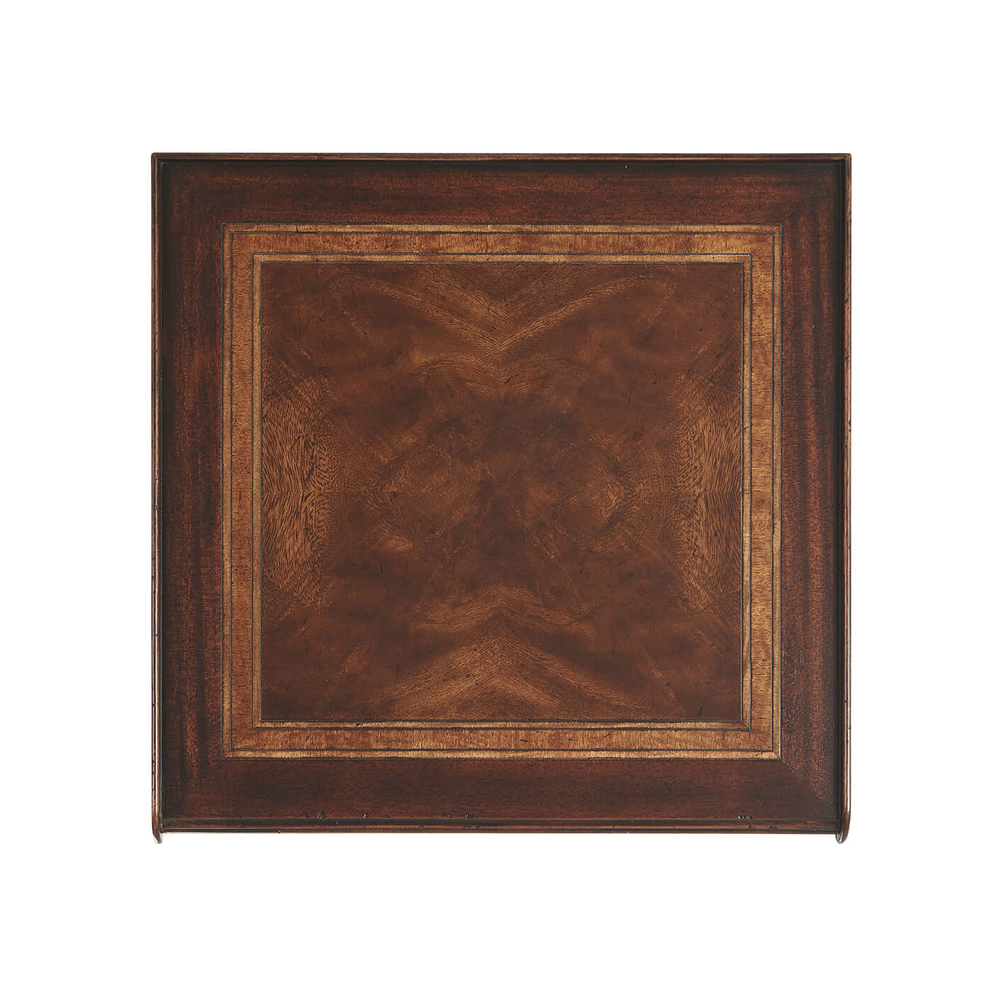 French Provincial inlaid end table, top view