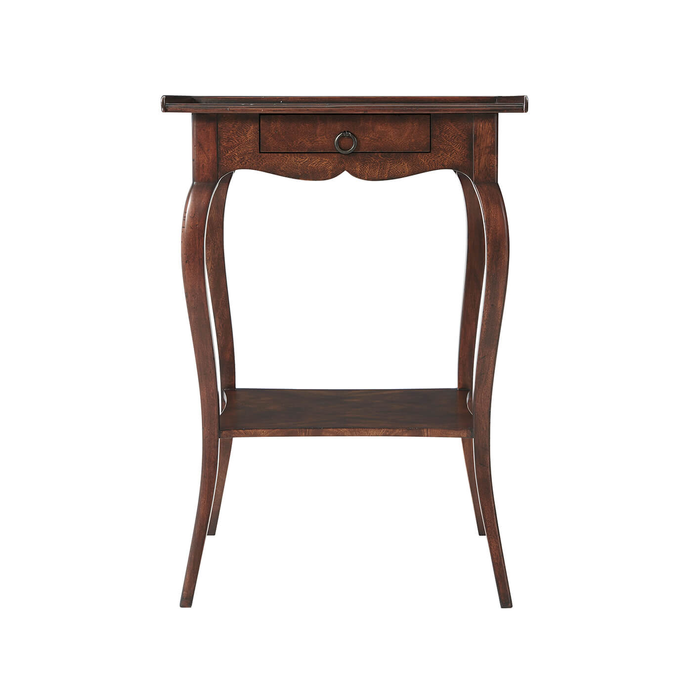 French Provincial inlaid end table, front view