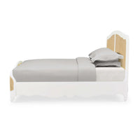 French Provincial King Bed side view showing mattress depth.