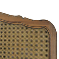 Close-up of French Provincial bed cane detail, straw wash.