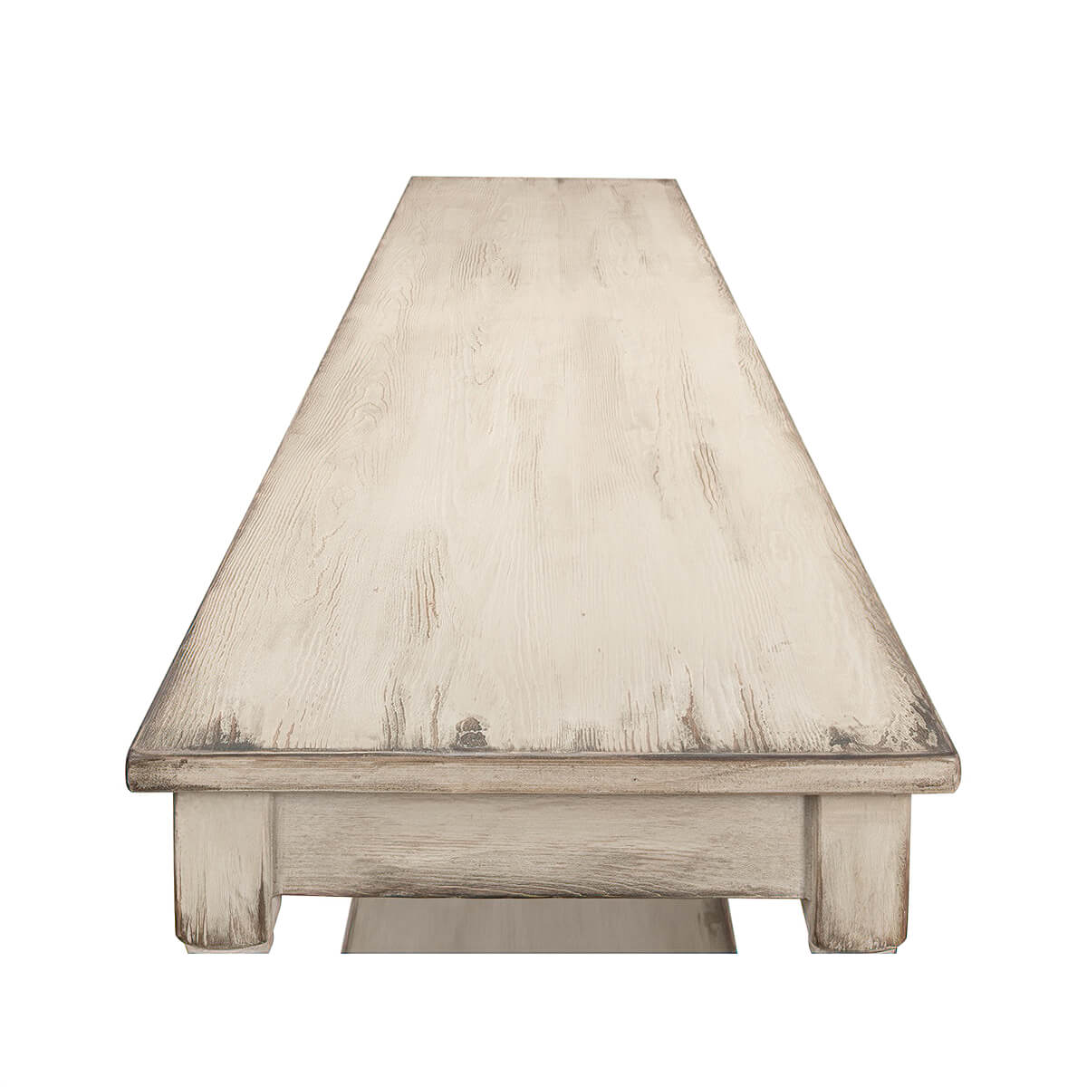 Top view of vintage-style console table.