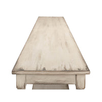 Top view of vintage-style console table.