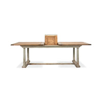 Extension leaf visible in partially opened dining table.