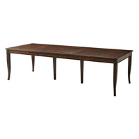 Extended French Provincial Neo Classic dining table, angled view.