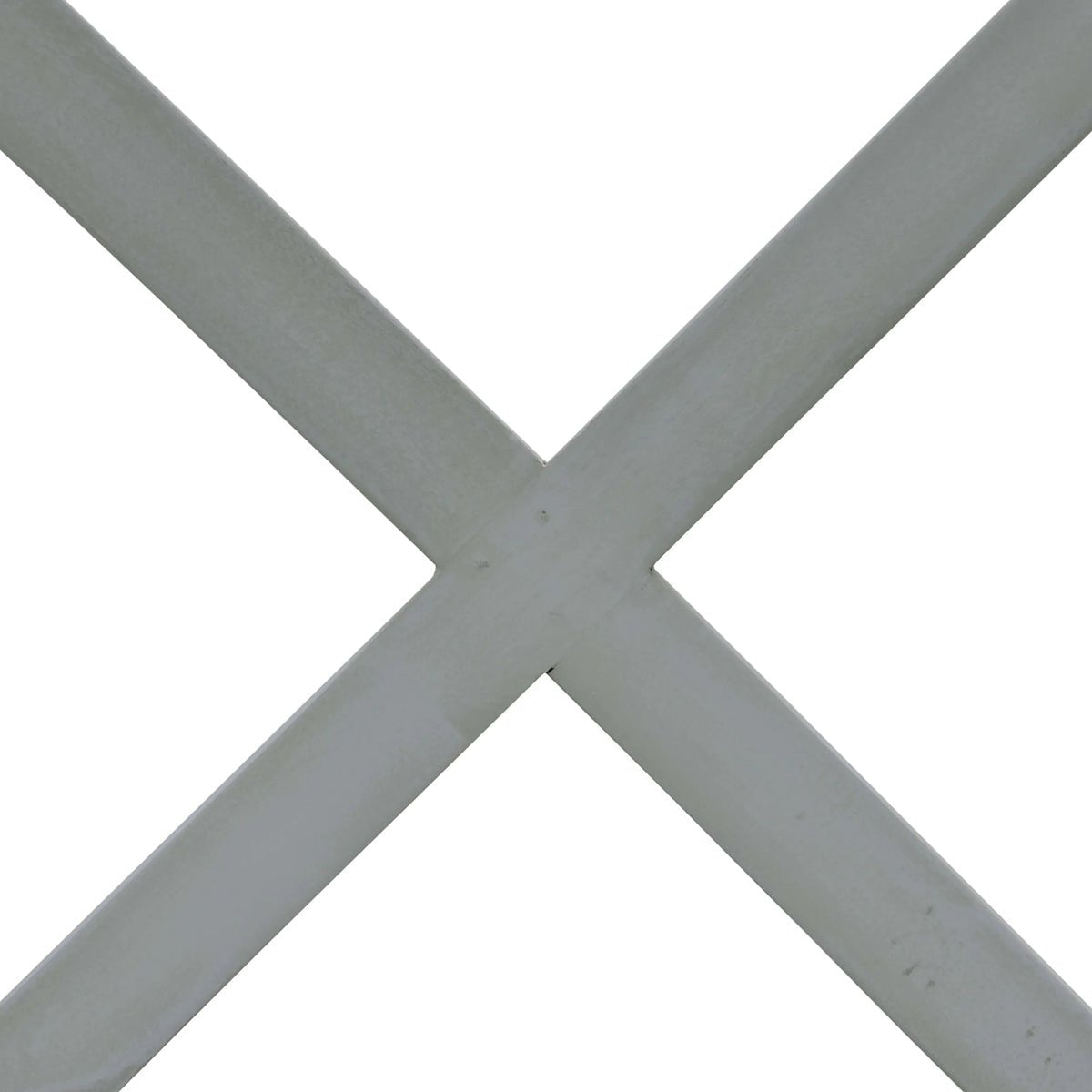 Close-up of X-back cross section on dining chair.