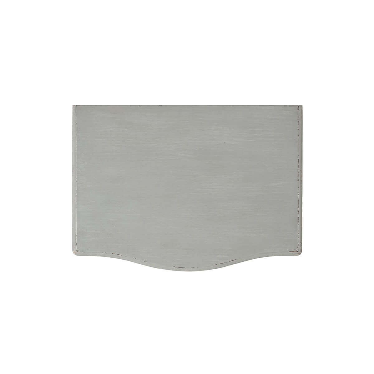 Top view of gray nightstand.