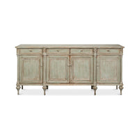 Front view of French Provincial buffet sideboard.