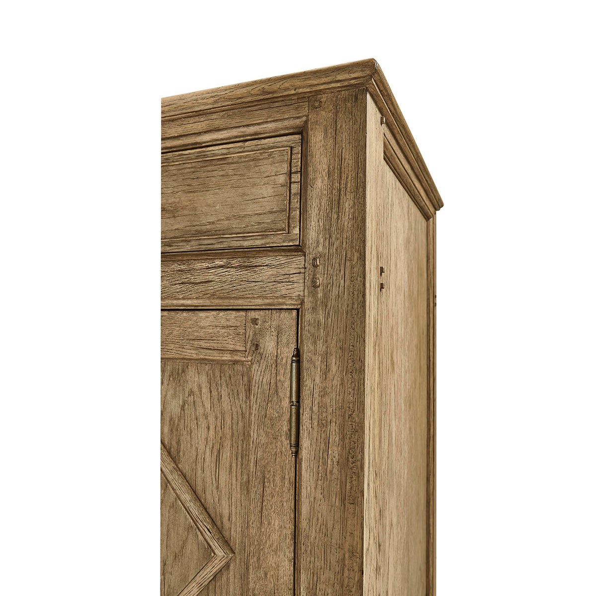 Angled view of sideboard corner and panel detail.