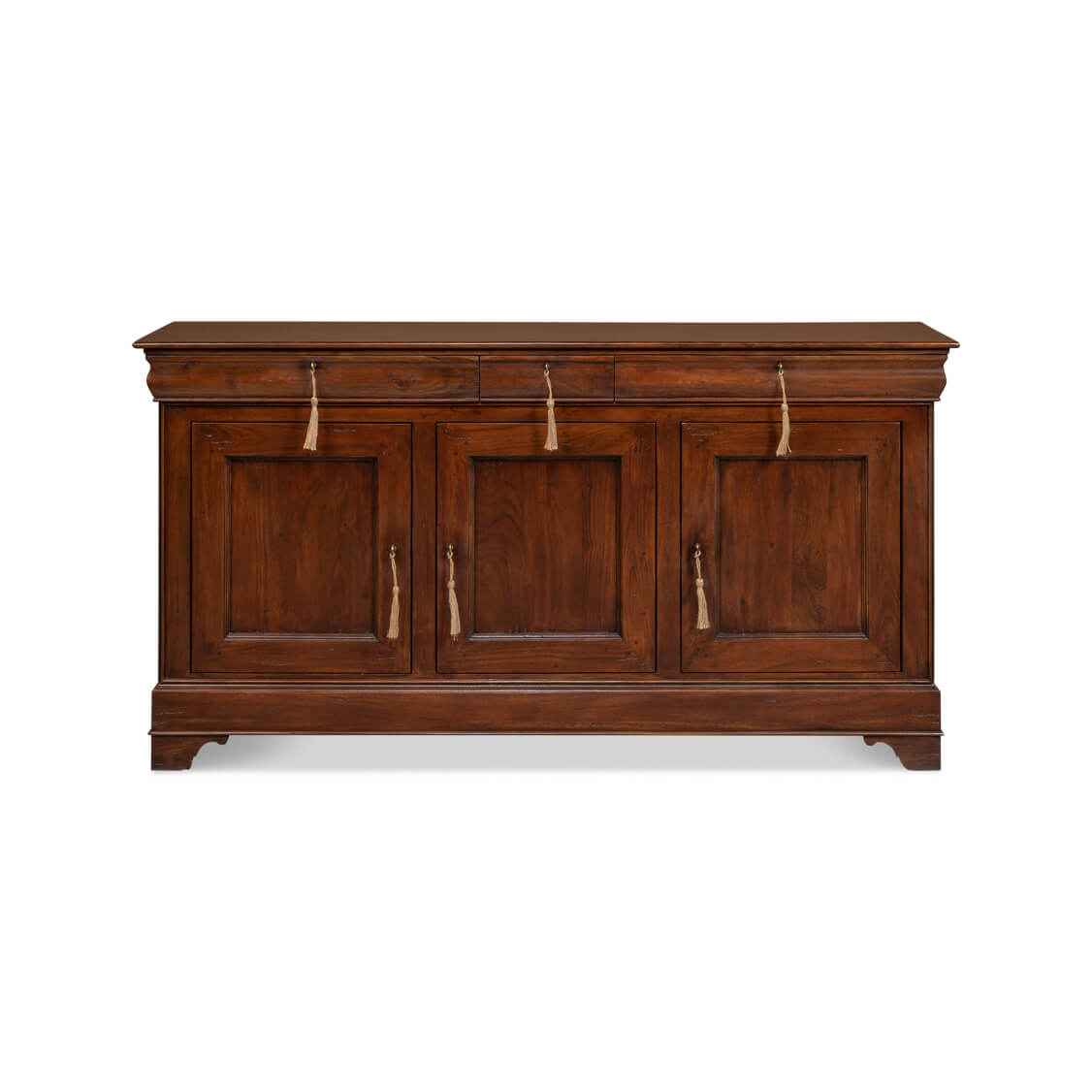 Front view of French provincial sideboard with closed doors