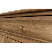 Keyhole detail on French provincial sideboard.