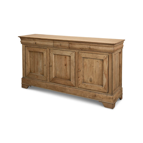 French Provincial Traditional Sideboard - Light Walnut