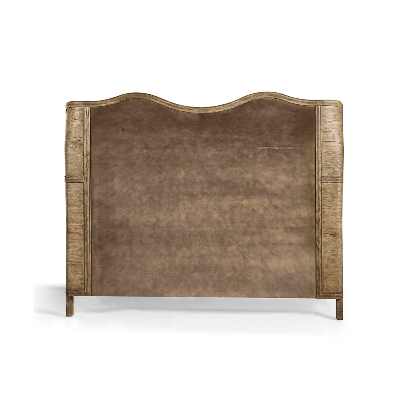 Back view of French Provincial oak headboard.