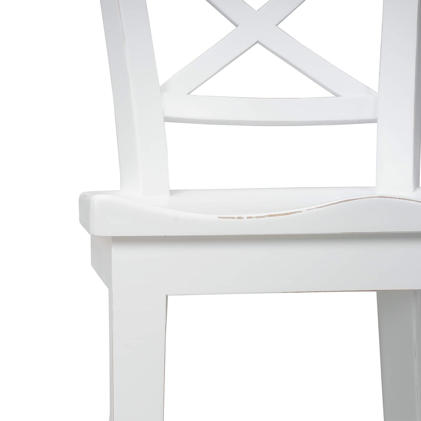 Close-up, white counter stool, seat and backrest