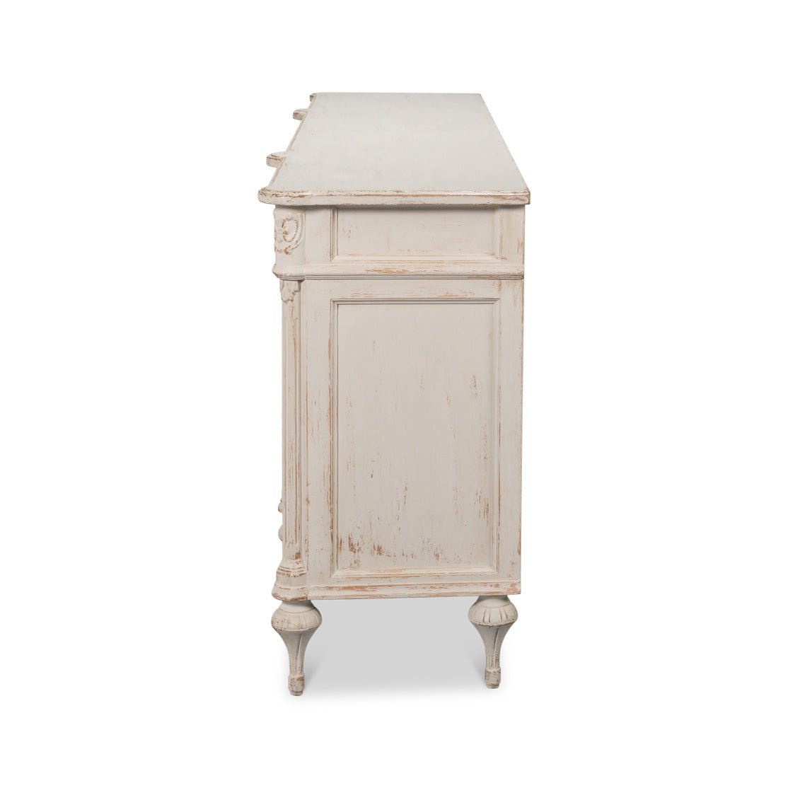 French Provincial sideboard side profile view