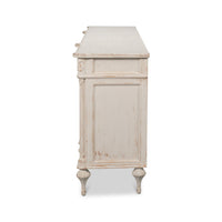French Provincial sideboard side profile view