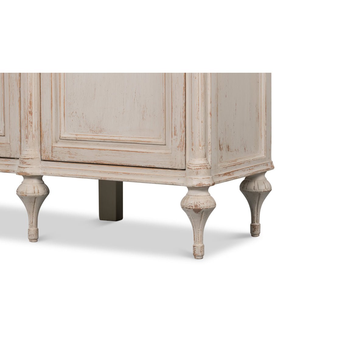 French Provincial sideboard corner and legs close-up