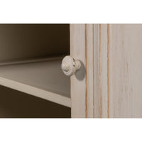 French Provincial sideboard cabinet knob detail