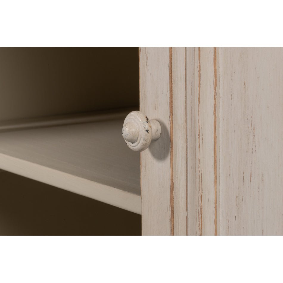 French Provincial sideboard cabinet knob detail