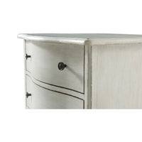 Close-up of nightstand drawer and knob details.