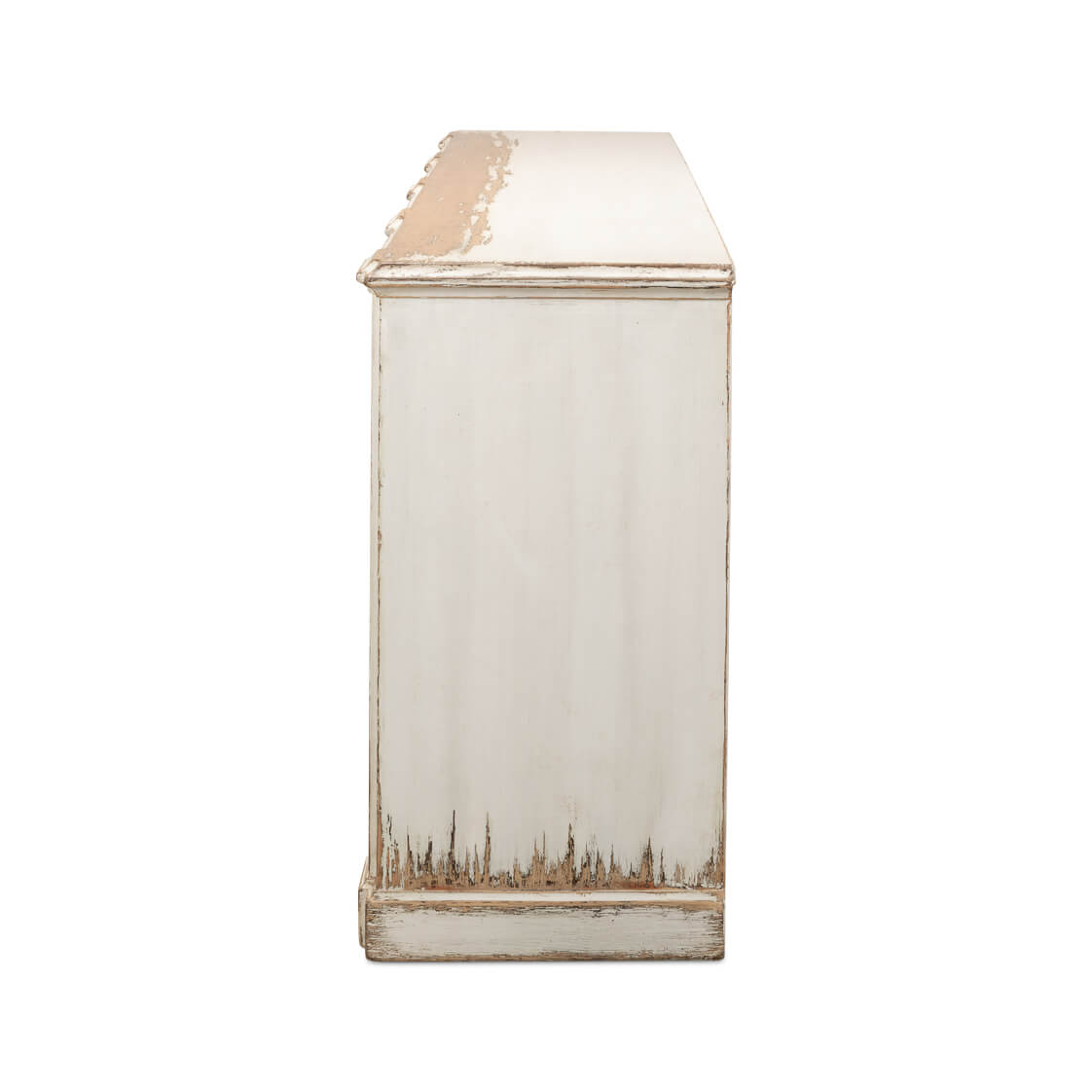Side profile of the white sideboard.