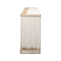 Side profile of the white sideboard.