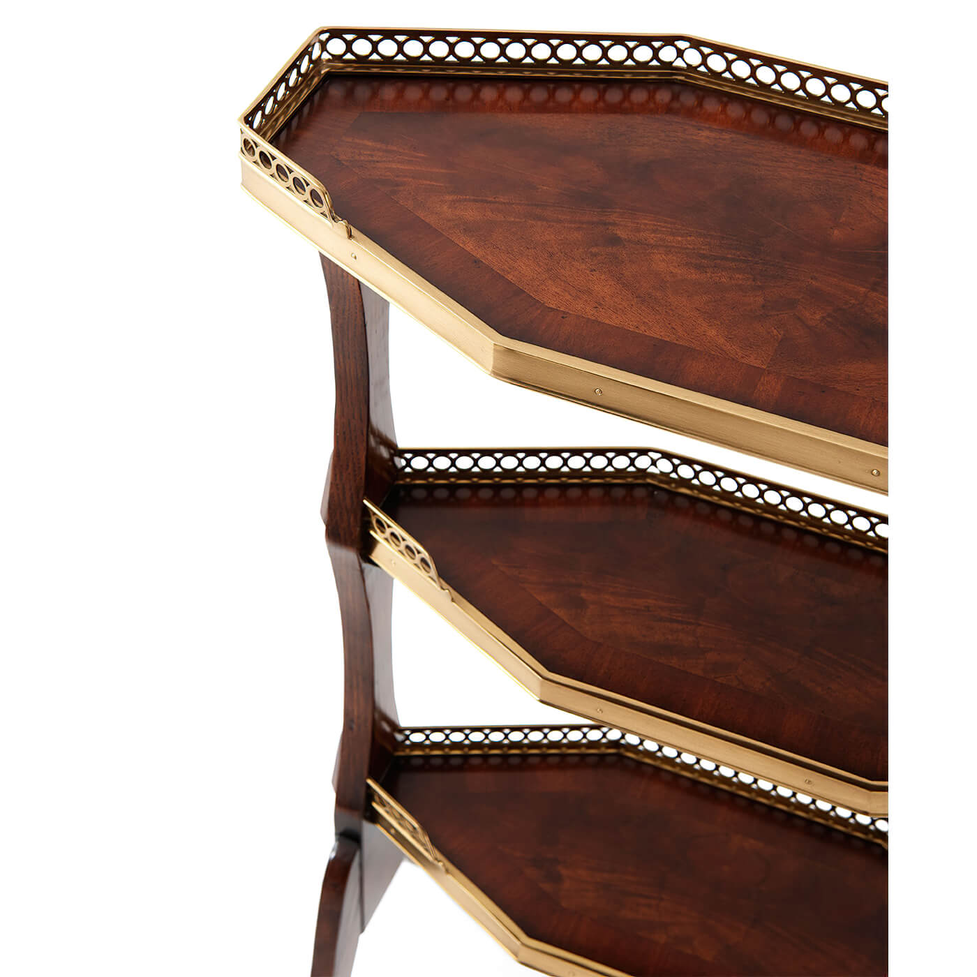 Detailed view of the three-tier structure and materials.