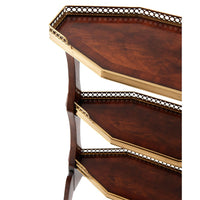 Detailed view of the three-tier structure and materials.