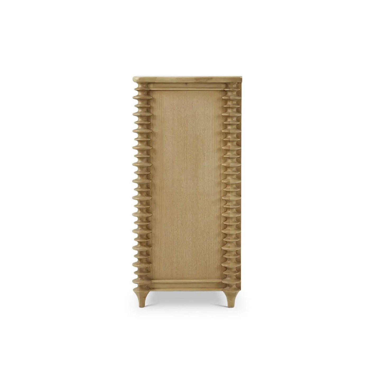 Side view showing texture, French Transitional Sideboard.