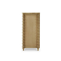Side view showing texture, French Transitional Sideboard.