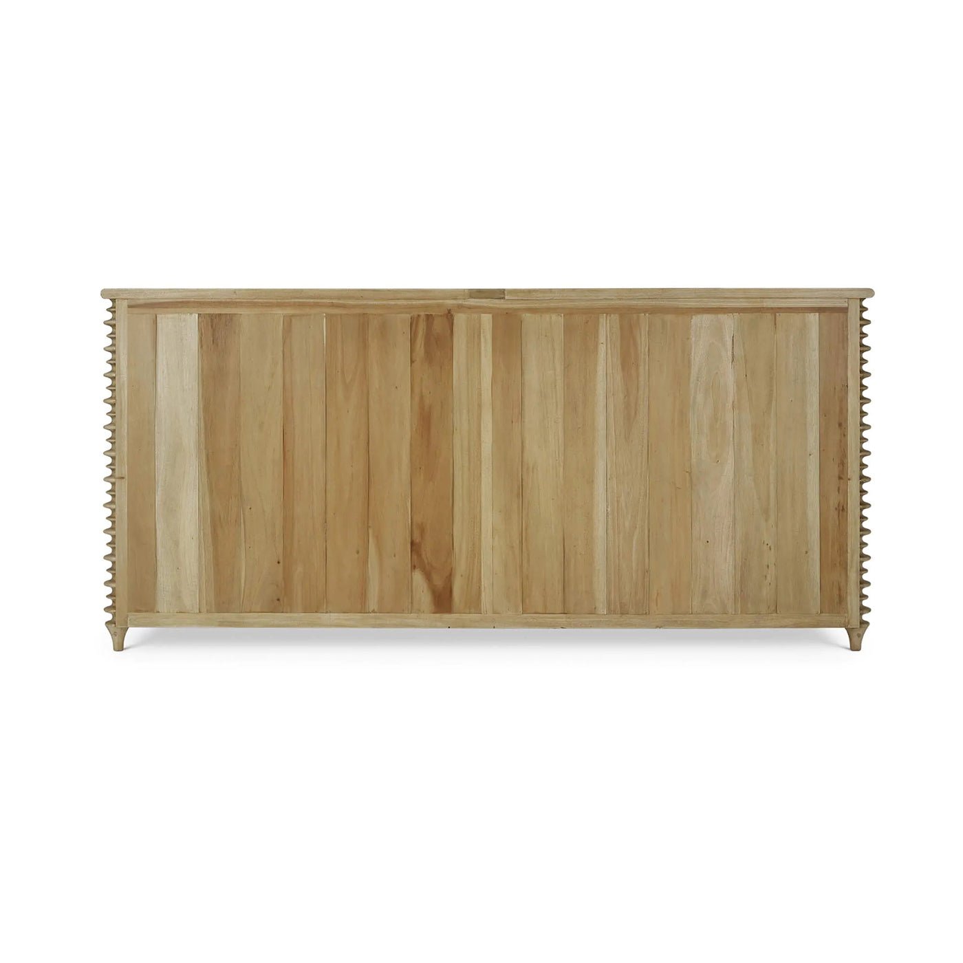 Back view of French Transitional Sideboard, wood grain detail.