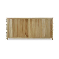 Back view of French Transitional Sideboard, wood grain detail.