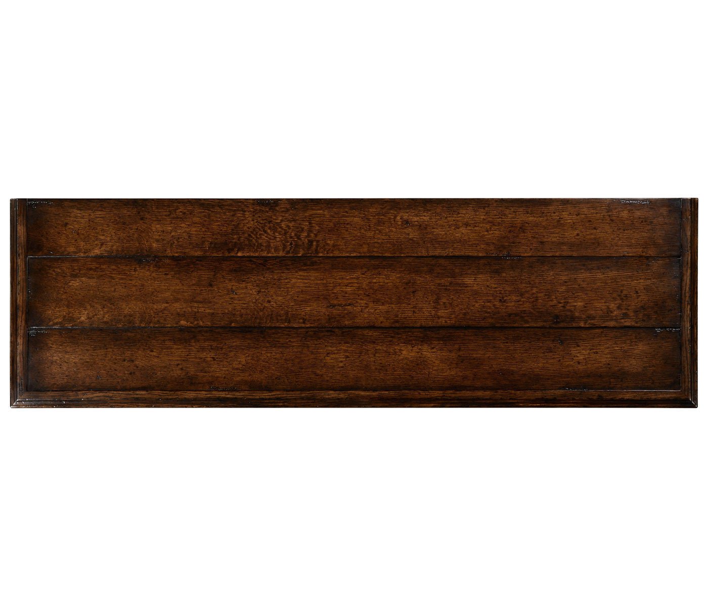 Top view dark oak texture, French Tudor server.