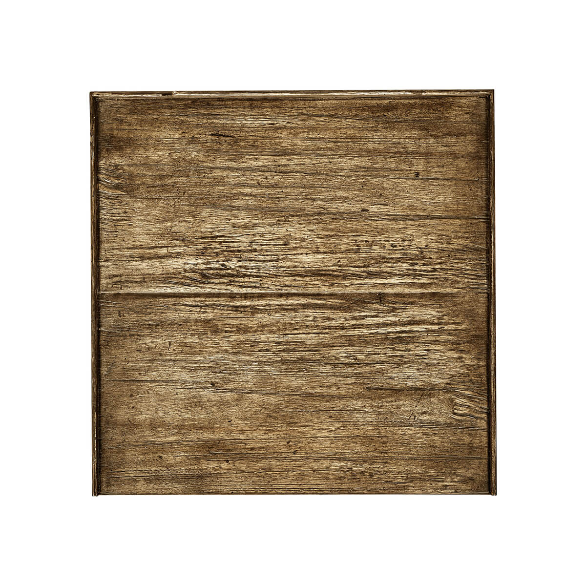 Top-down view of textured tabletop of the lamp table.