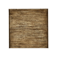 Top-down view of textured tabletop of the lamp table.