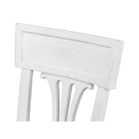 French white dining chair, upper backrest design
