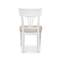 French white dining chair, rear view