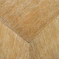 Close-up, textured surface of coffee table.